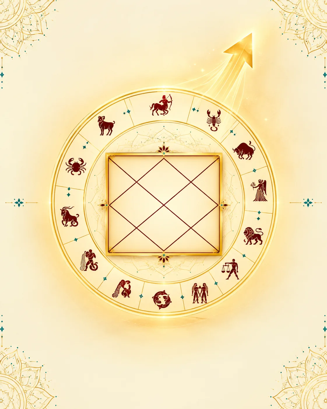 Online career astrology consultation with Vedic birth chart and gold planetary rings on a dark background